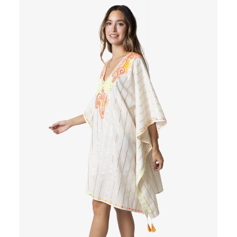 Poncho ricami neon