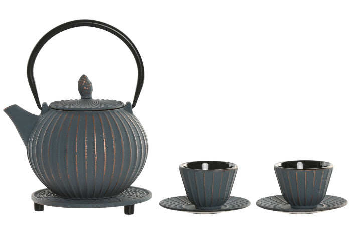 Teiera set blue/oro