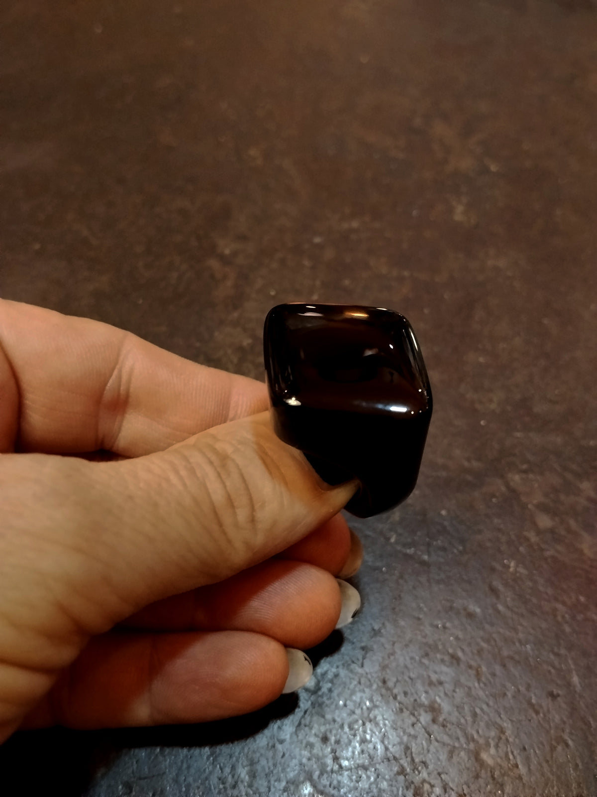 Anello in Ossidiana naturale