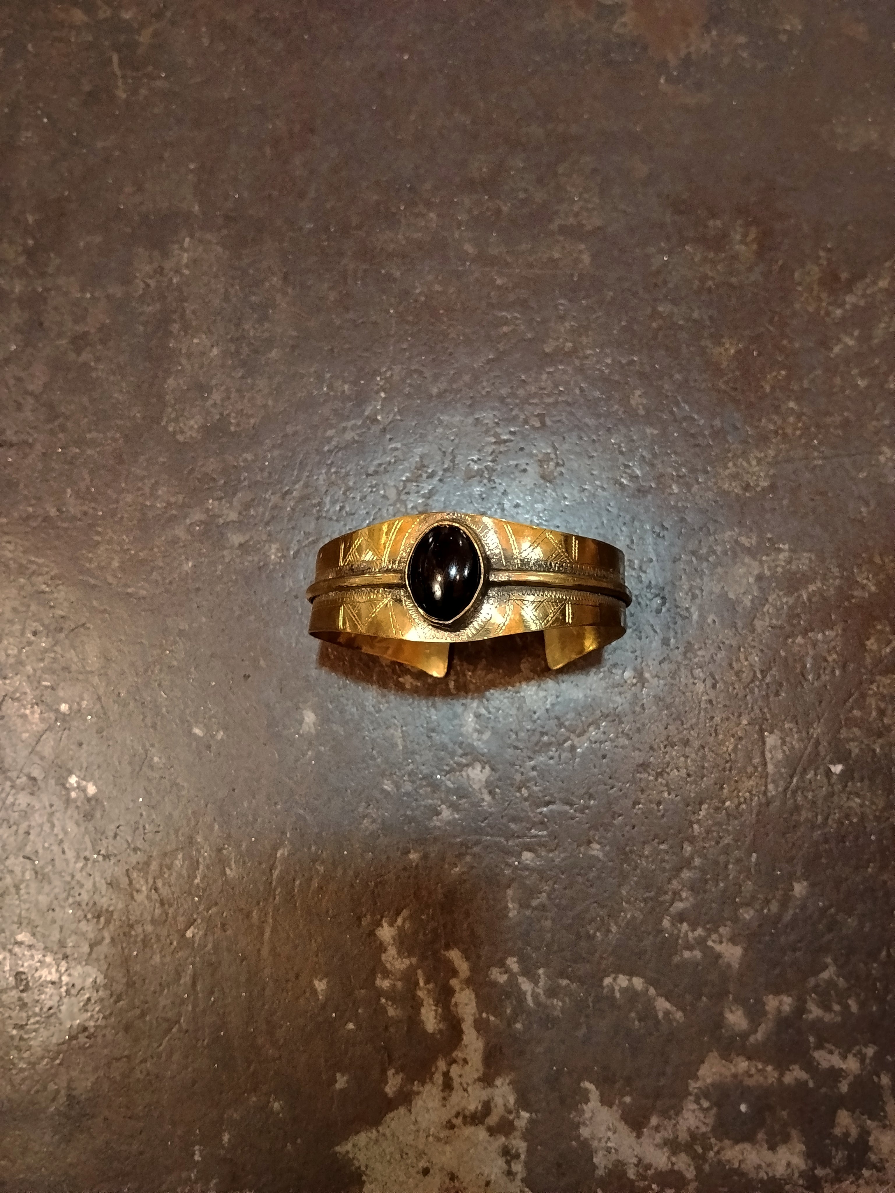 Bracciale Tuareg 1 pietra nera