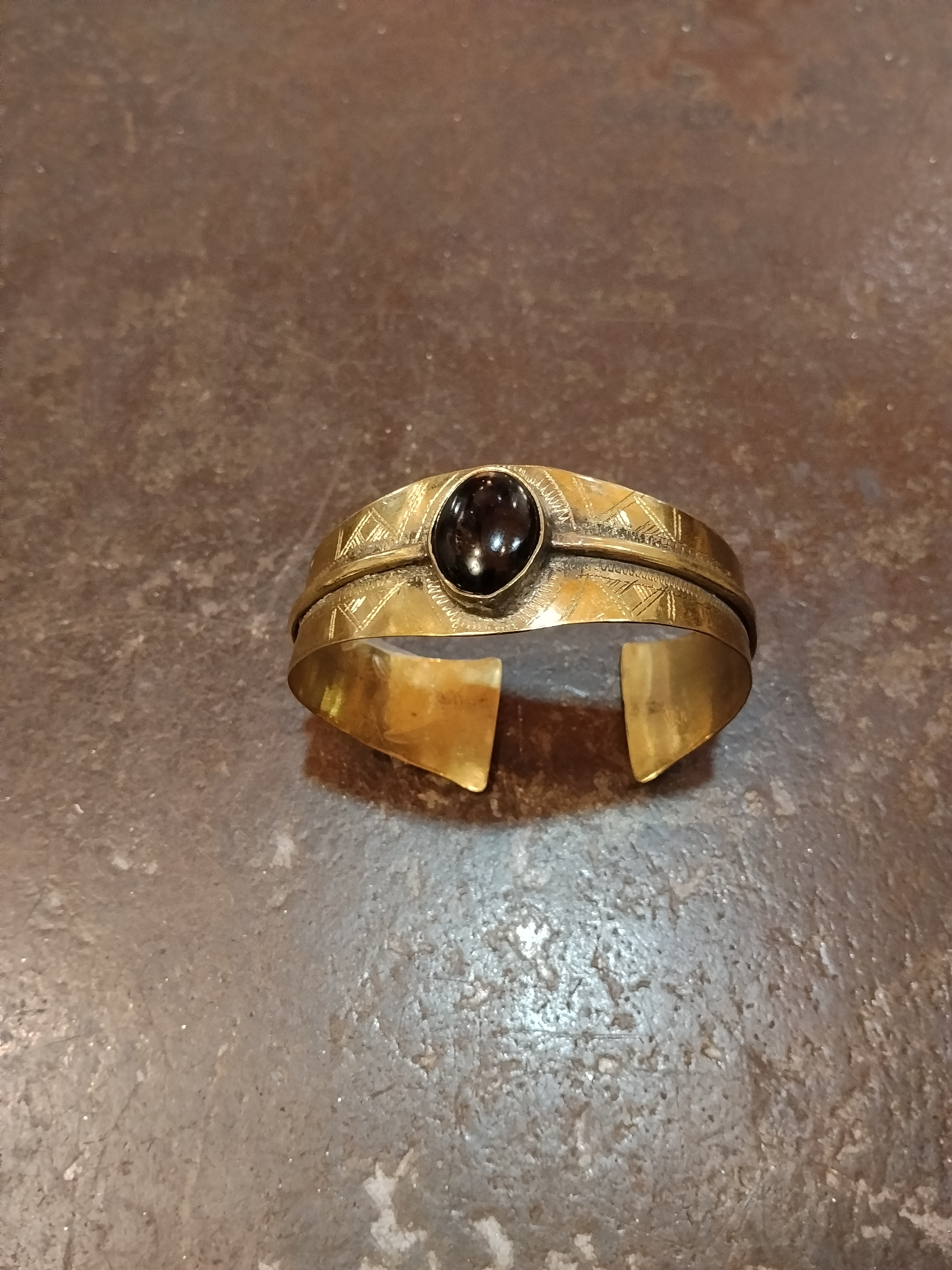Bracciale Tuareg 1 pietra nera