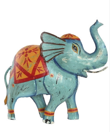 Elefante metallo dipinto