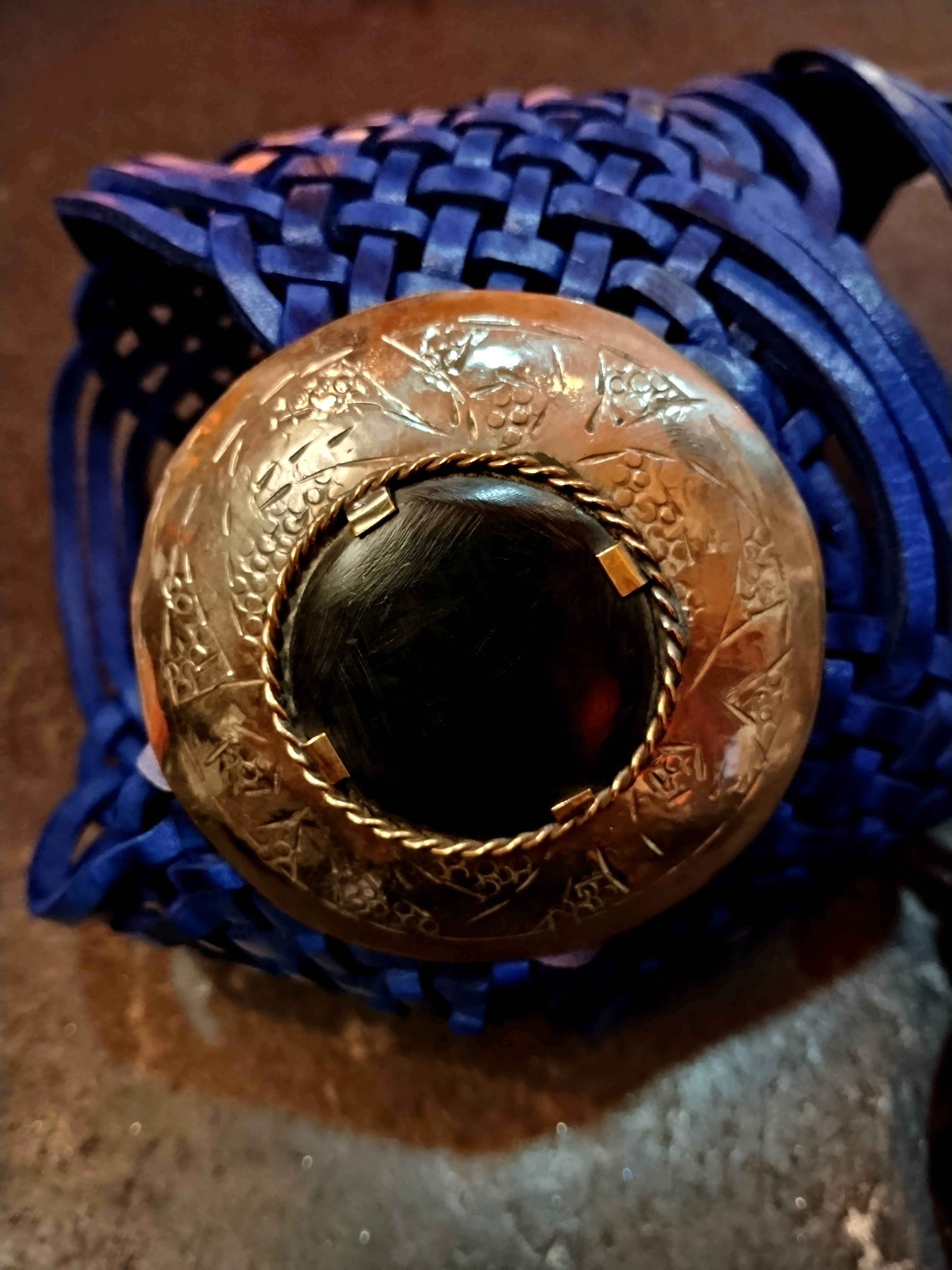 Cintura in cuoio 8.0 blu