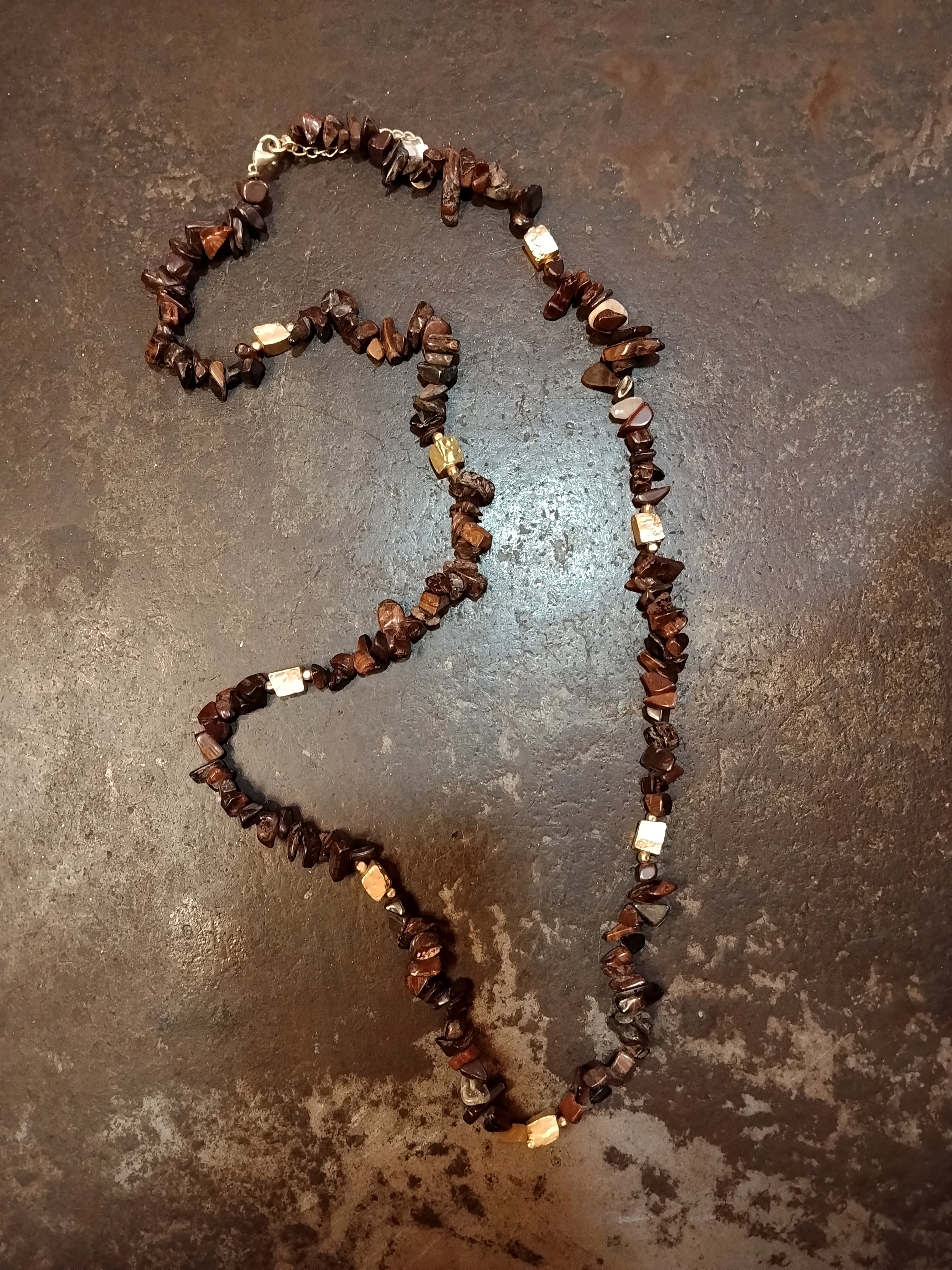 Collana maxi chips pietre
