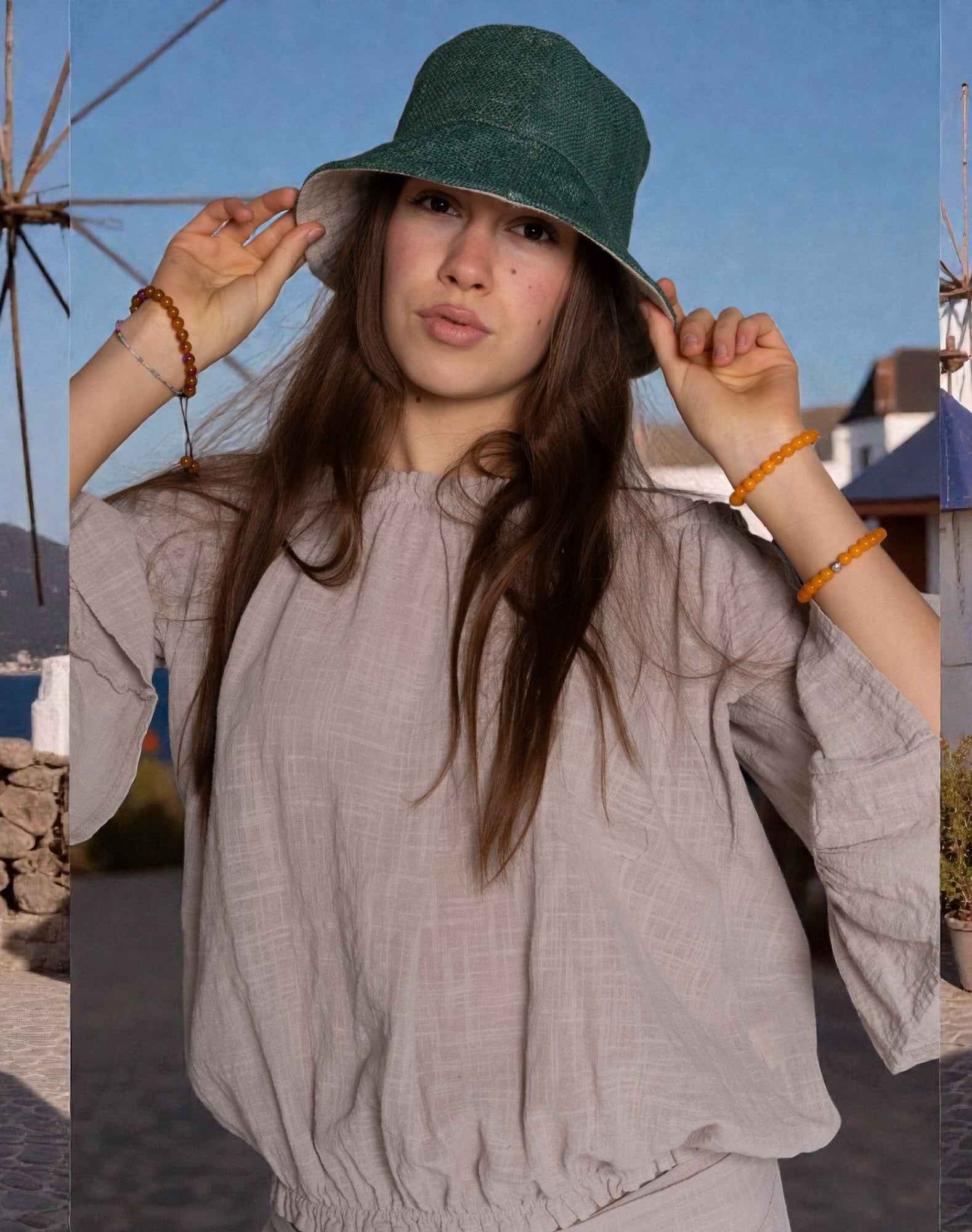 Cappello pescatore canapa