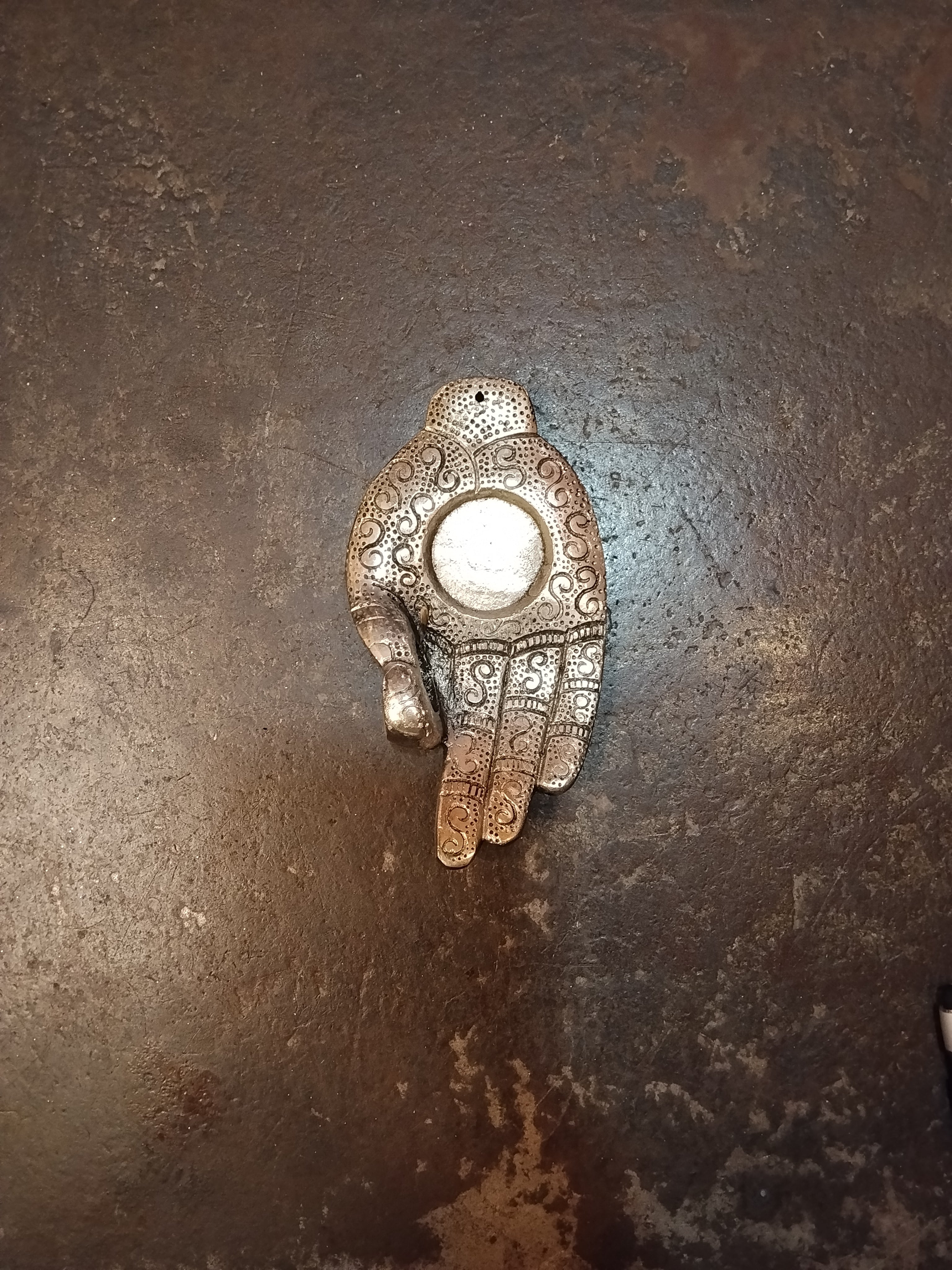 Porta incensi "Mudra" alluminio