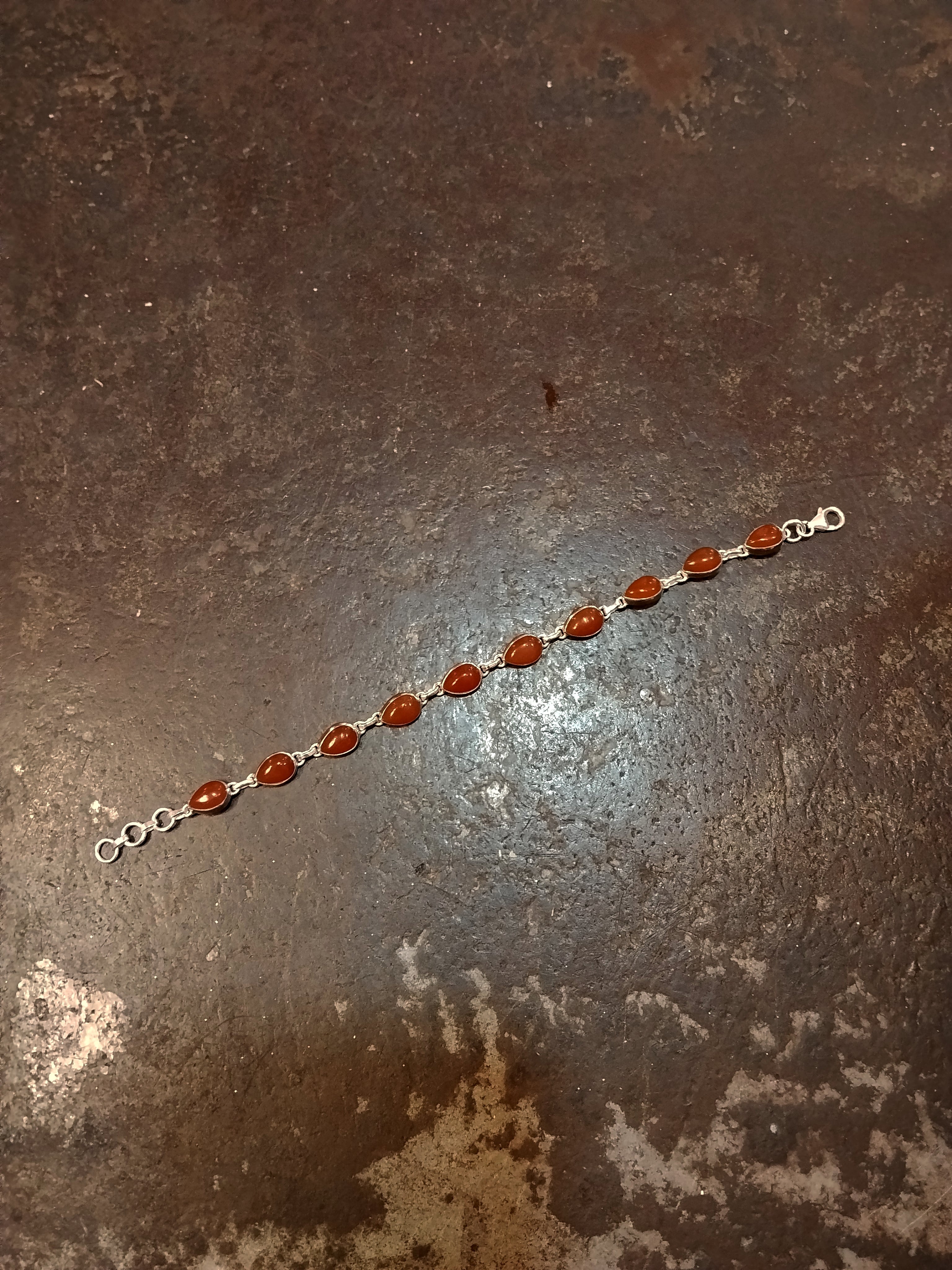 Bracciale argento pietra goccia