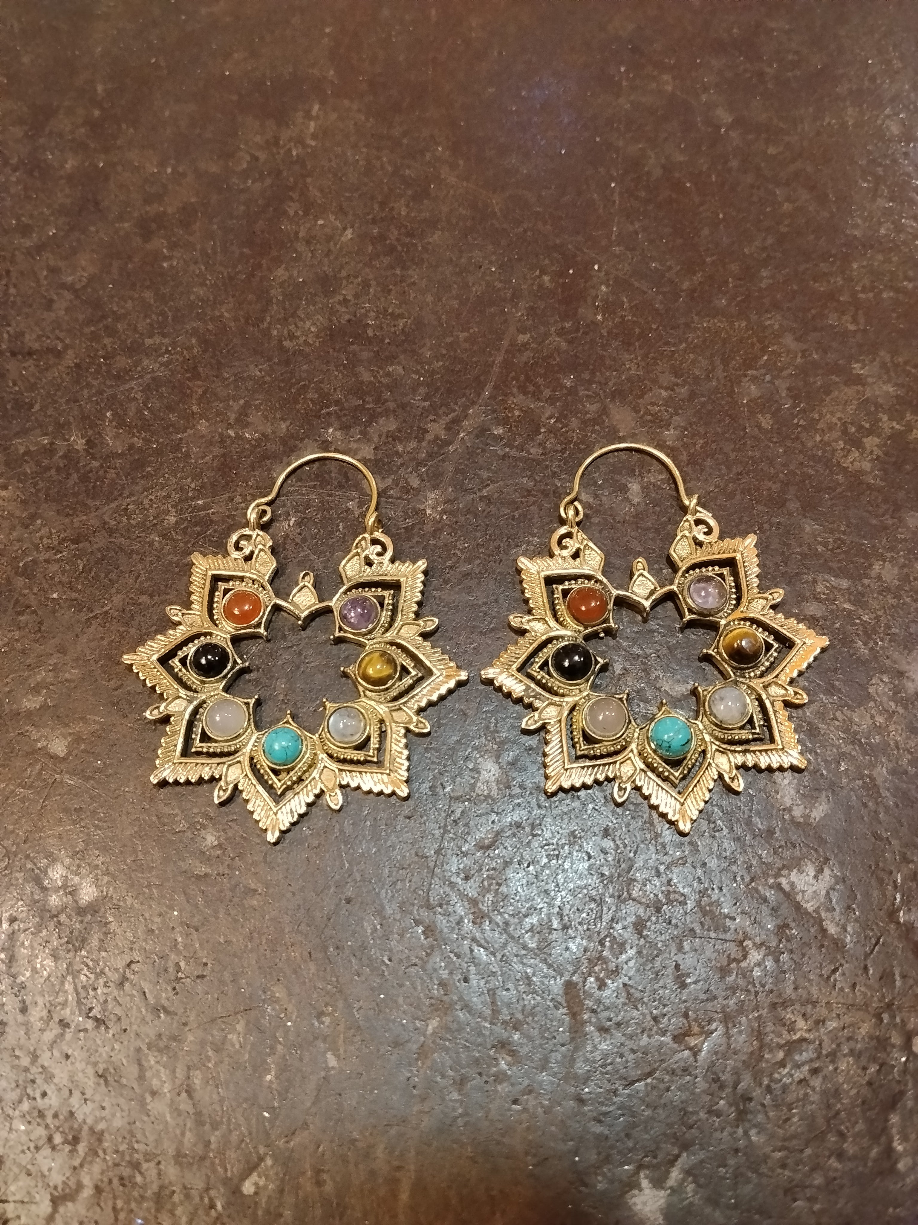 Orecchini stella  7 stones